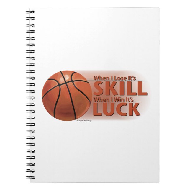 Carnet Perdre des compétences gagner chance Basket (Devant)