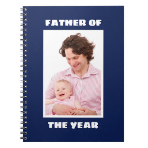 Carnet Père De L'Année Photo Personnalisée Personnalisée 
