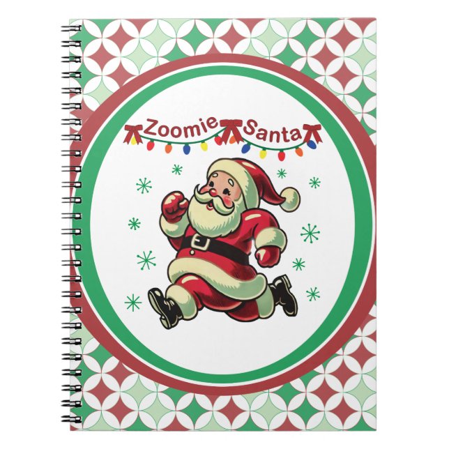 Carnet Père Noël à fond de train Noël (Devant)