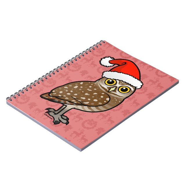 Carnet Père Noël creusant le hibou (Côté gauche)