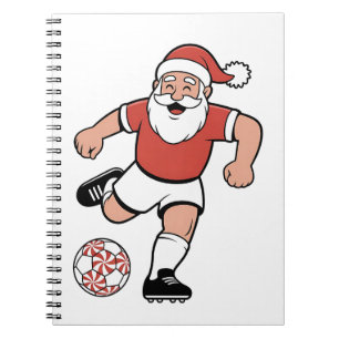 Carnet Père Noël Jouer au football Joueur de Noël Sport