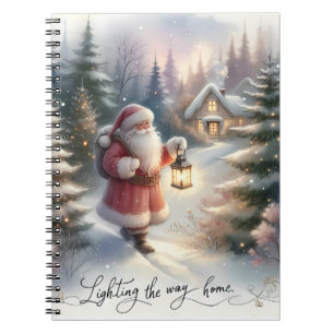 Carnet Père Noël Lantern Walk Winter Cottage Scène
