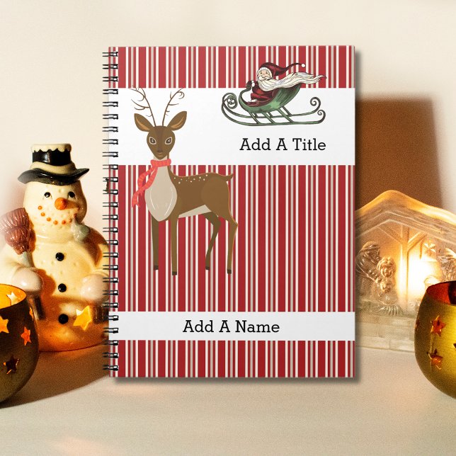 Carnet ・ Père Noël-Reindeer ・ personnalisé (Créateur téléchargé)