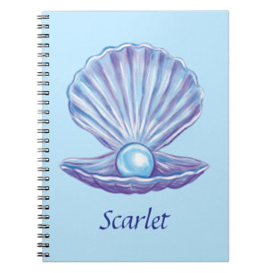 Carnet Perle personnalisable de l'océan (bleu)