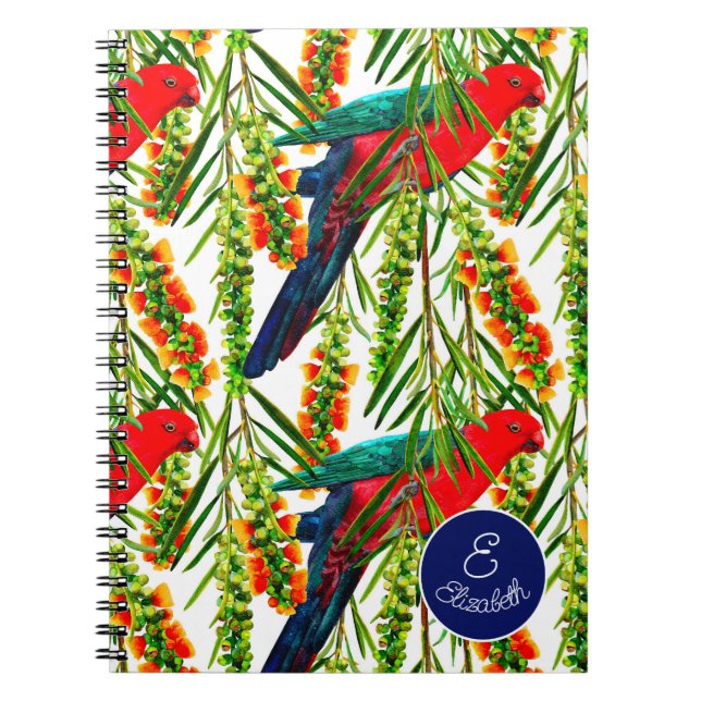 Carnet Perroquet King personnalisé (Devant)