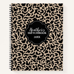 Carnet Personalisé Élégant Chic Black Sketchbook