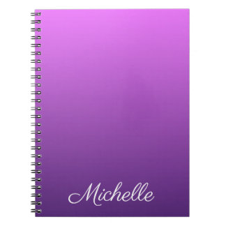 Carnet Personalisé violet ombre