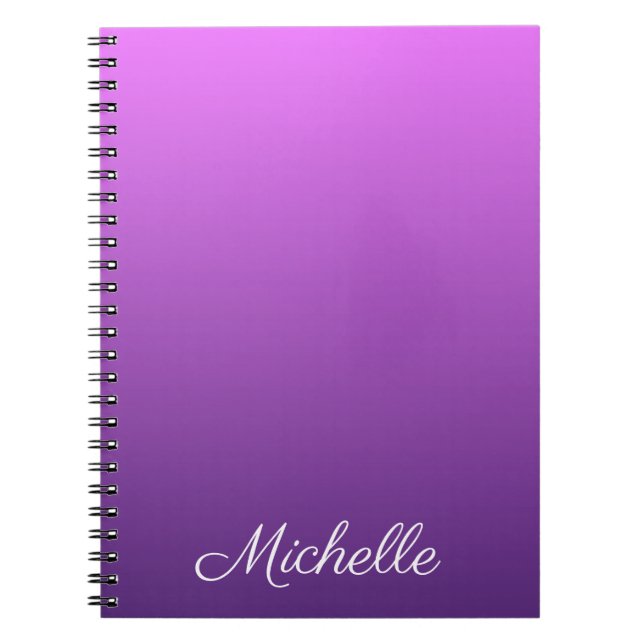 Carnet Personalisé violet ombre (Devant)