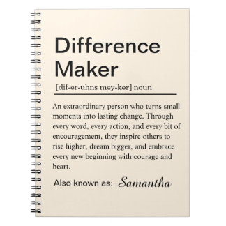 Carnet Personalised Difference Maker Definition