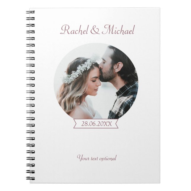 Carnet Personalisierbarer Hochzeit Foto (Devant)