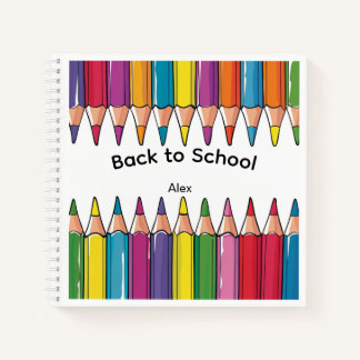 Carnet Personalized Back to School Notebook with Pencils