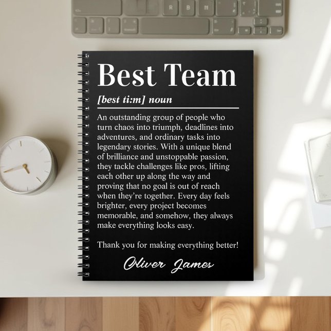 Carnet Personalized Best Team Appreciation Office Gift (Créateur téléchargé)