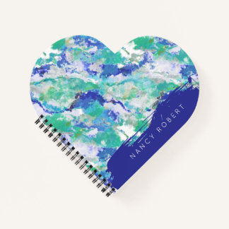 Carnet Personalized Blue Agate Natural Stone