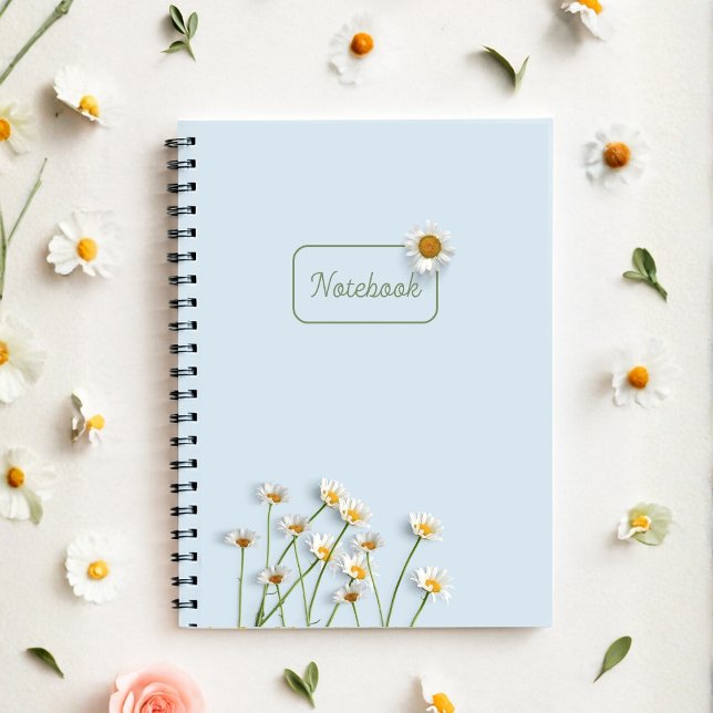 Carnet Personalized Blue Daisy Notebook (Créateur téléchargé)