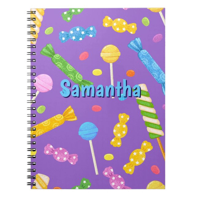 Carnet Personalized Candy Notebook – Sweet Lilac School  (Devant)