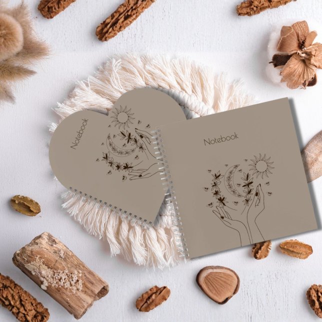 Carnet Personalized Celestial Floral Spiral Notebook (Créateur téléchargé)