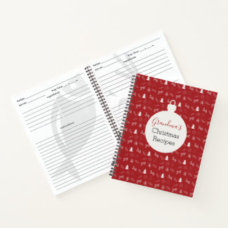Carnet Personalized Christmas Recipe Book