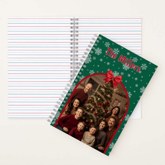 Carnet Personalized Christmas Spiral Notebook with Custom (À l'intérieur)