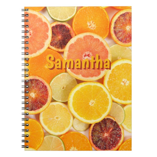 Carnet Personalized Citrus Fruit Notebook – Fresh School  (Devant)