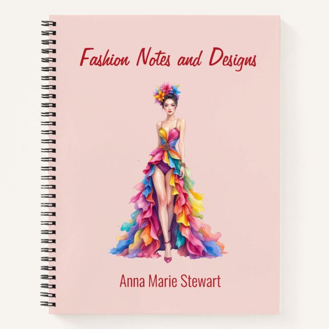Carnet Personalized Fashion Sketch Book (Devant)