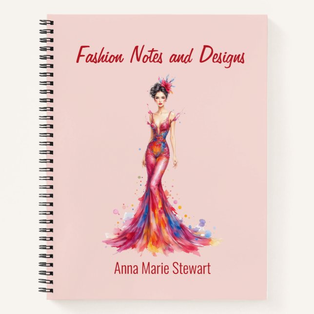 Carnet Personalized Fashion Sketch Book (Devant)