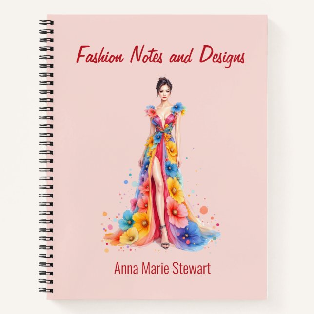 Carnet Personalized Fashion Sketch Book (Devant)