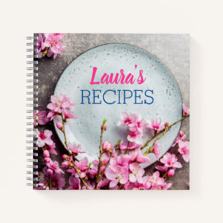 Carnet Personalized Floral Recipe Notebook – Custom Name 