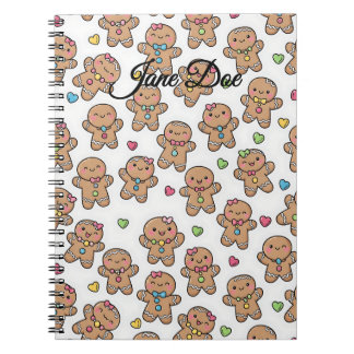 Carnet Personalized Gingerbread Men Christmas Notebook