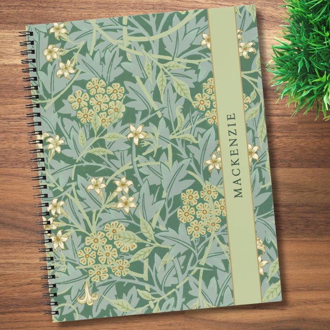 Carnet Personalized Green Jasmine Floral Pattern (Créateur téléchargé)