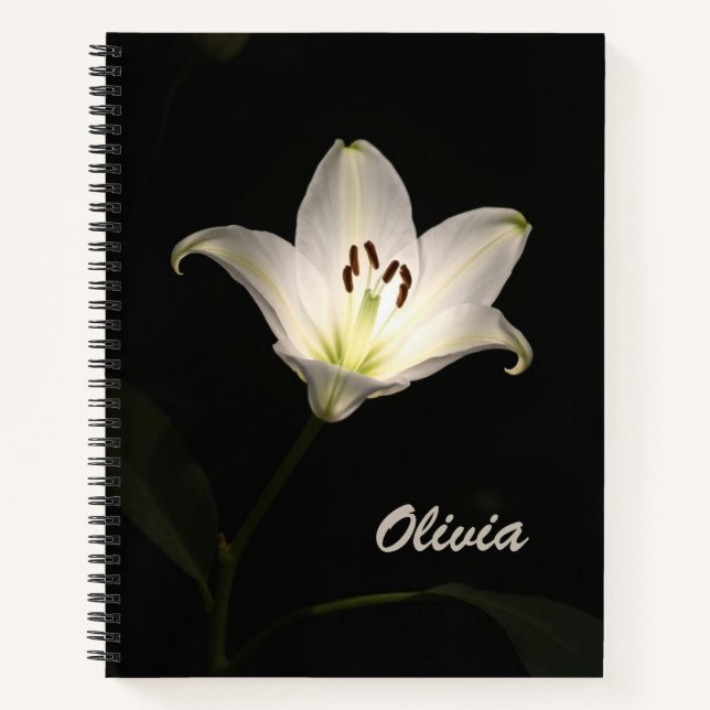 Carnet Personalized Illuminated Tulip Spiral Notebook (Devant)