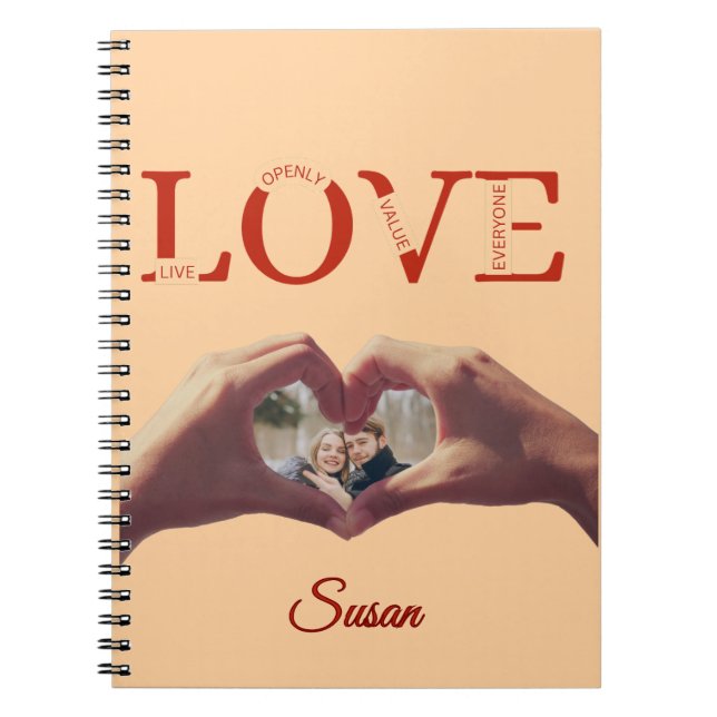 Carnet Personalized LOVE Acronym Photo  (Devant)
