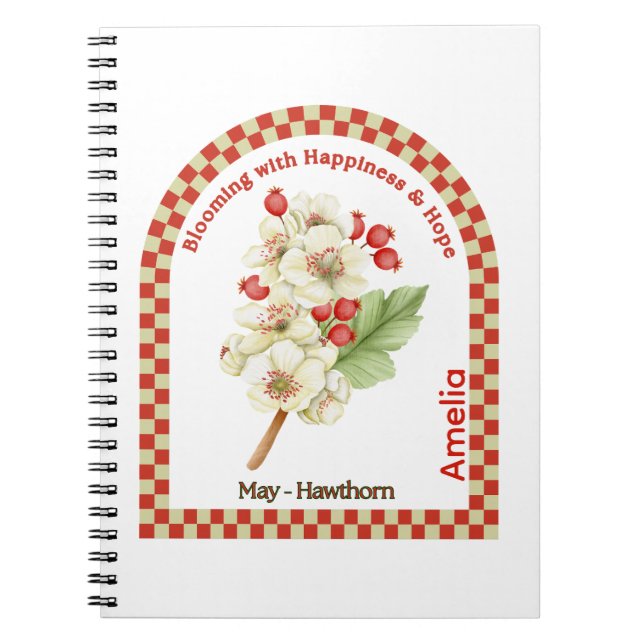 Carnet Personalized May Birth Month Flower Notebook (Devant)