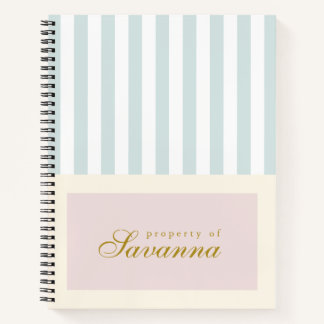 Carnet Personalized Minimalist Aesthetic Pastel Notebook