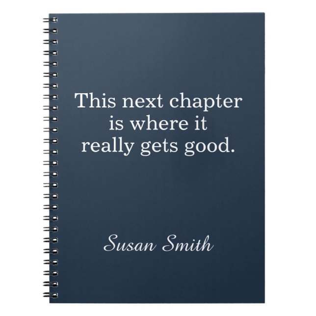 Carnet Personalized Next Chapter Quote Inspirational (Devant)