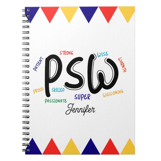 Carnet Personalized Personal Support Worker PSW  (Devant)