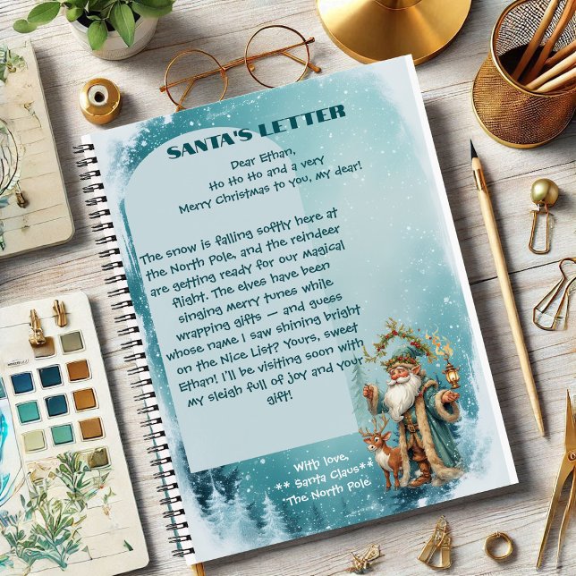 Carnet Personalized Santa Letter From North Pole Reindeer (Personalized Santa Letter From North Pole Reindeer Notebook)