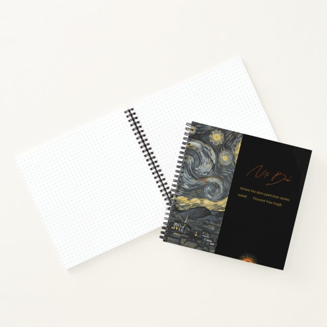 Carnet Personalized Starry Night Aesthetic Notebook  (Intérieur)