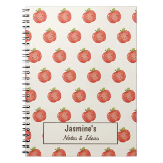 Carnet Personalized Stay Safe Lucky Apple Cute Watercolor