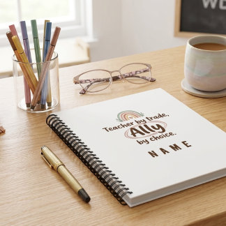 Carnet Personalized Teacher Ally Notebook - Custom Name S