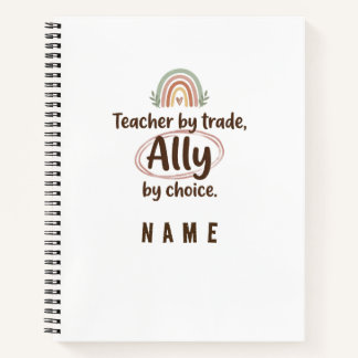 Carnet Personalized Teacher Ally Notebook - Custom Name S