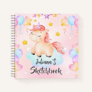 Carnet Personalized Unicorn Kids Sketchbook