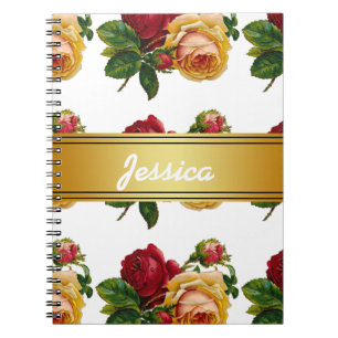 Carnet Personalized Vintage Rustic Floral