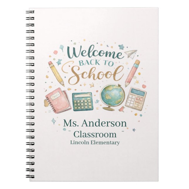 Carnet Personalized Welcome Back to School Teacher (Devant)