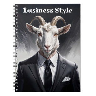 Carnet Personnage de chèvre vêtu de façon surréaliste et
