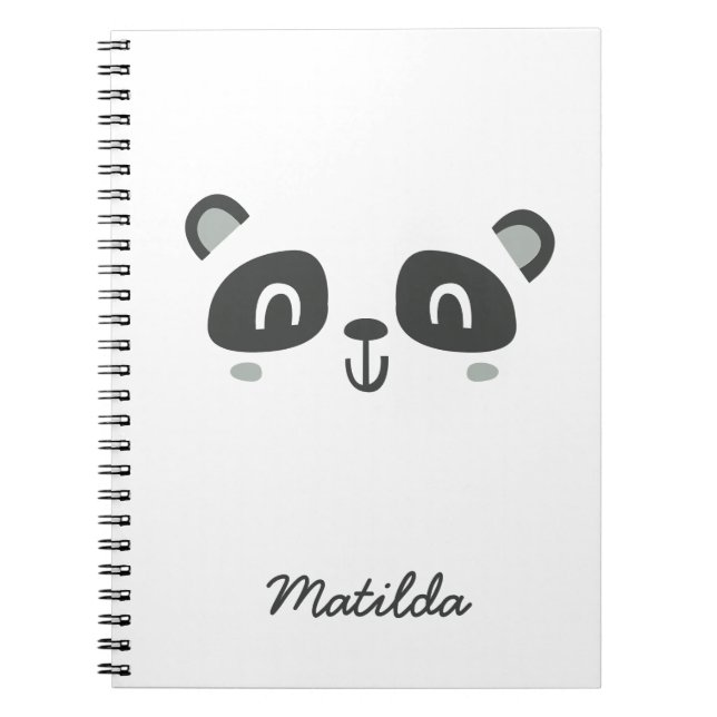 Carnet Personnage mignon panda pour enfants (Devant)