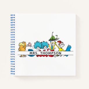 Carnet Personnages de Dr Seuss et nom de l'enseignant