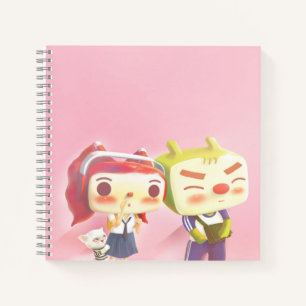 Carnet Personnages Fantaisistes avec Chat