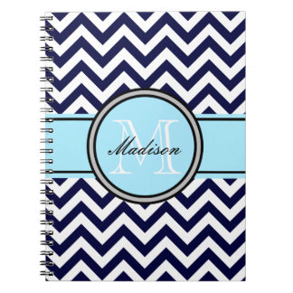 Carnet personnalisable de monogramme de zigzag