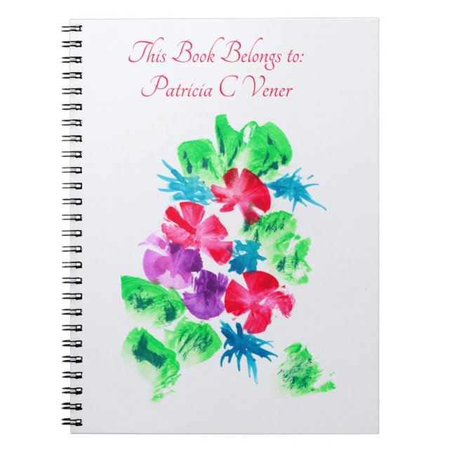 Carnet Personnalisable Joli floral (Devant)