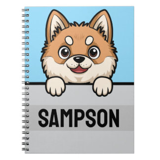 Carnet Personnalisé Akita Inu Nom personnalisé Amoureux d